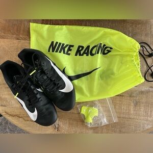 Nike Zoom Rival S9 Black and White Track Shoes with Bag